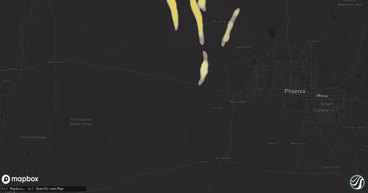 Hail map in Tonopah, AZ on October 19, 2015