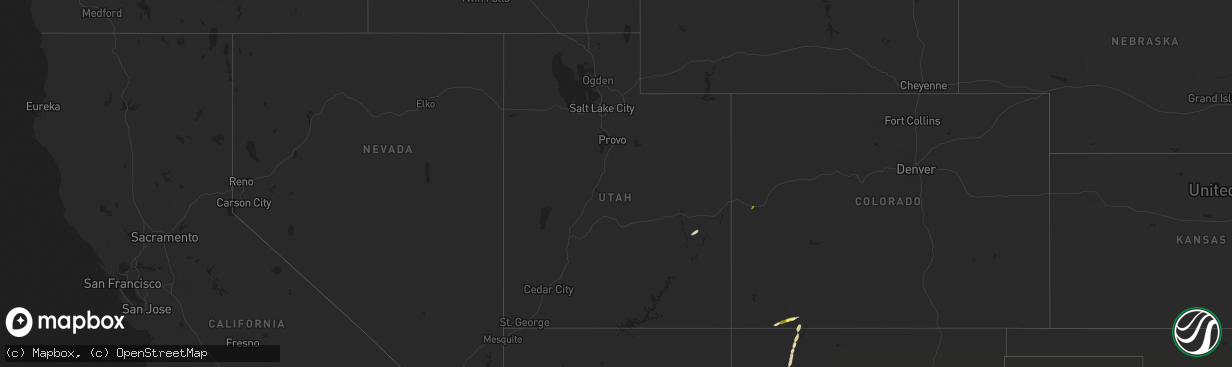 Hail map in Utah on October 19, 2015