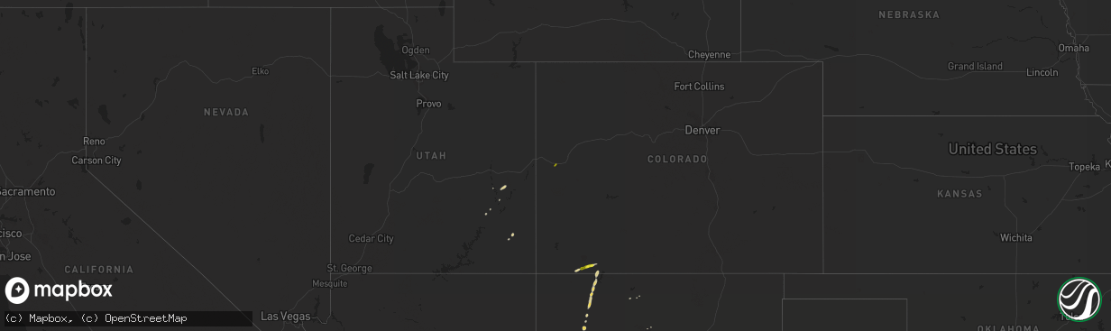 Hail map on October 19, 2015