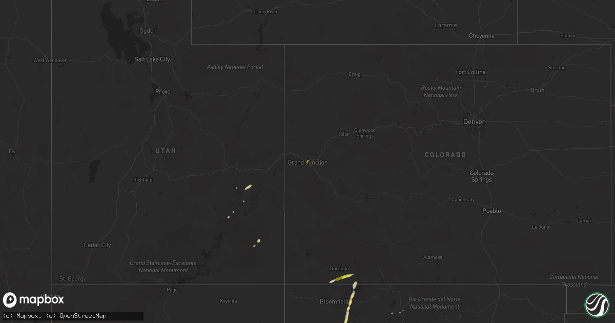 Hail map on October 19, 2015