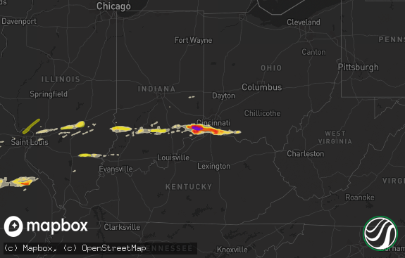 Hail map preview on 10-19-2016