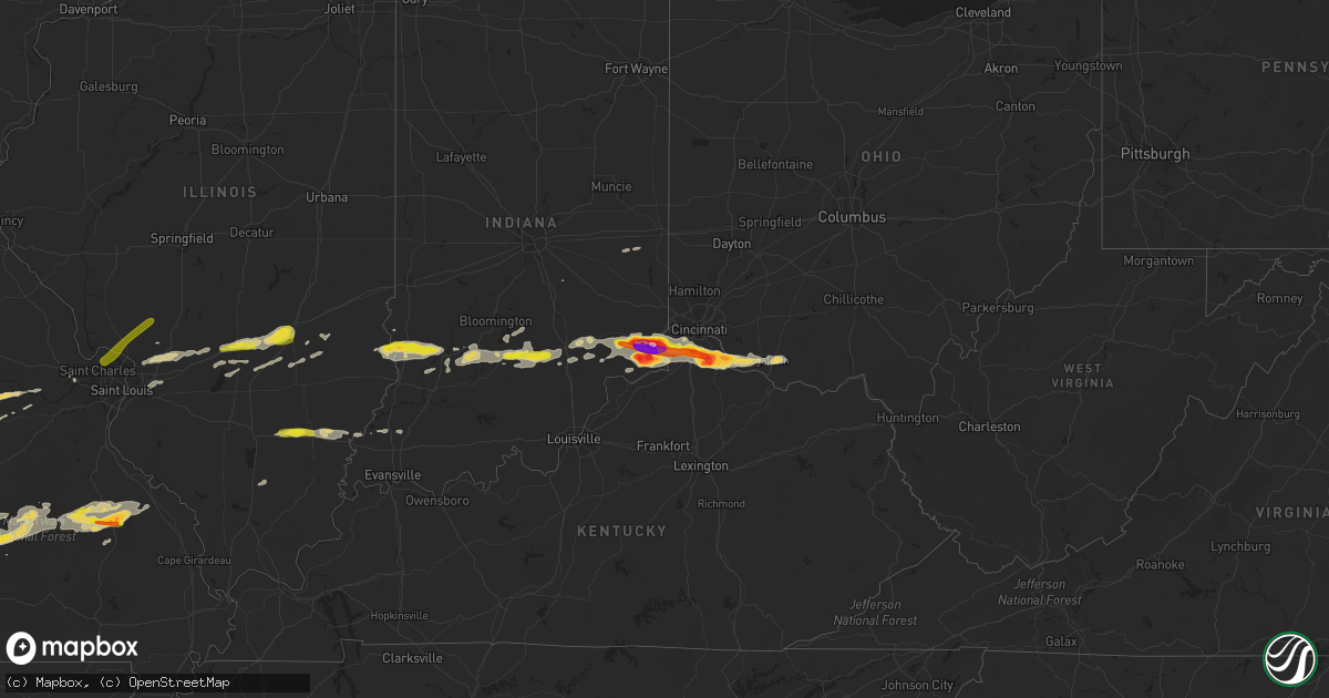 Hail map on October 19, 2016