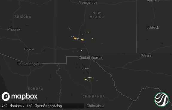 Hail map preview on 10-19-2017