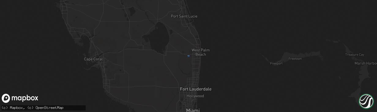 Hail map in Wellington, FL on October 19, 2020
