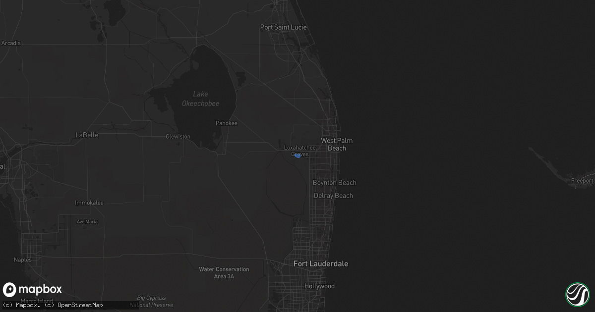 Hail map in Wellington, FL on October 19, 2020