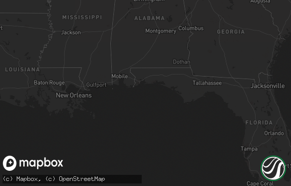 Hail map preview on 10-19-2020