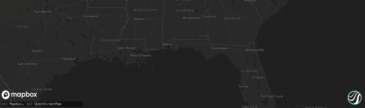 Hail map on October 19, 2020