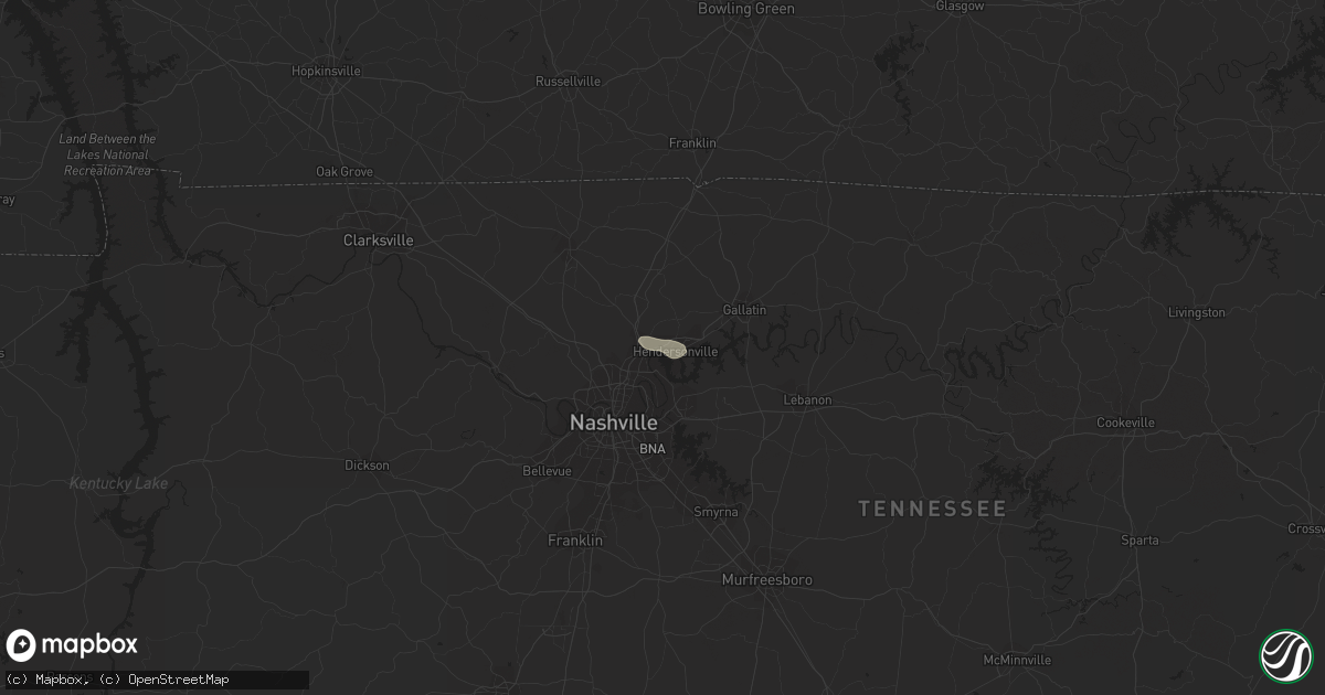 Hail map in Madison, TN on October 19, 2023