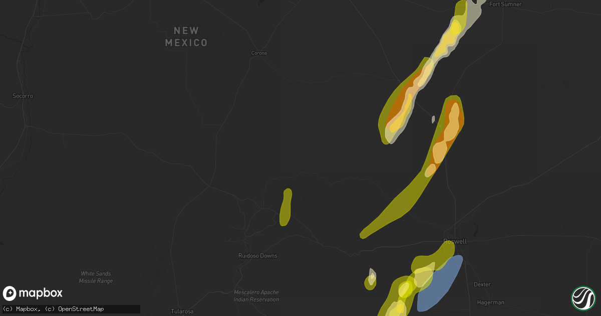 Hail map in Capitan, NM on October 19, 2024
