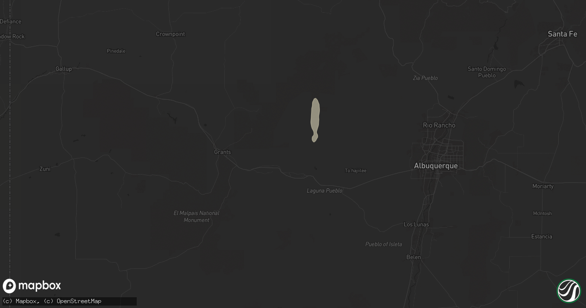 Hail map in Cubero, NM on October 19, 2024