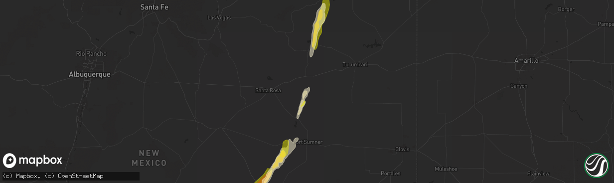 Hail map in Cuervo, NM on October 19, 2024