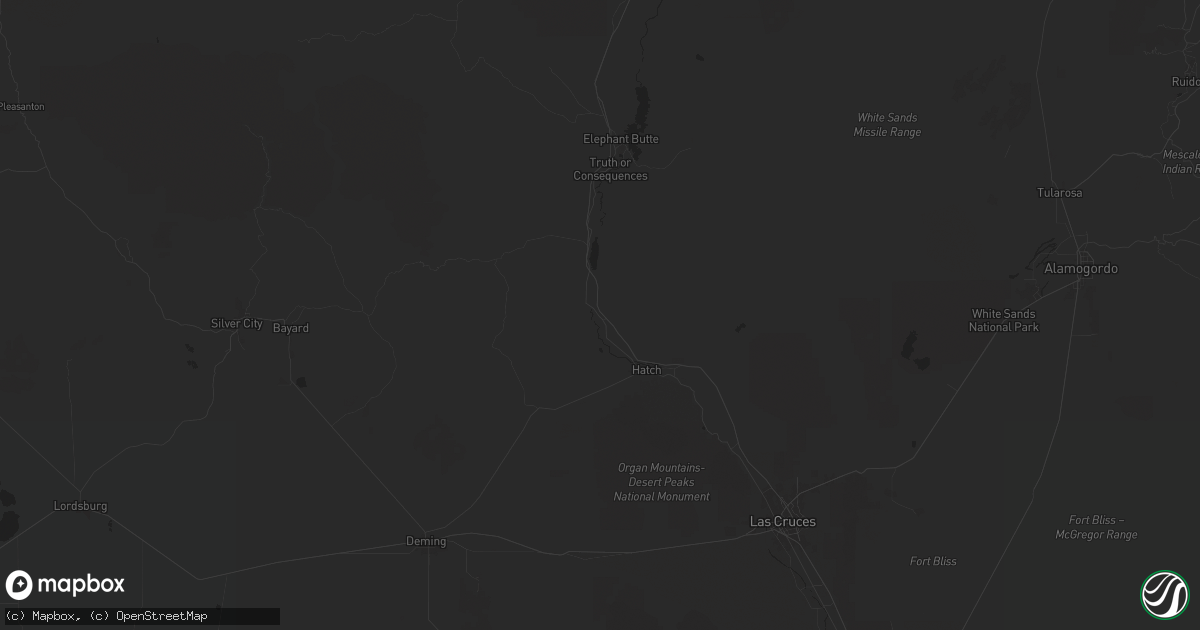 Hail map in Derry, NM on October 19, 2024