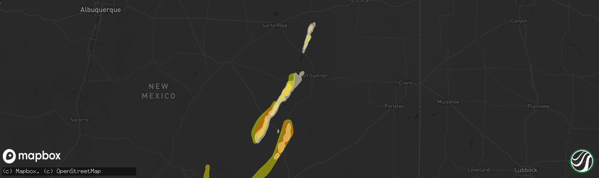 Hail map in Fort Sumner, NM on October 19, 2024