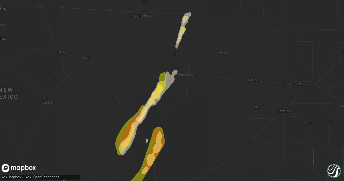 Hail map in Fort Sumner, NM on October 19, 2024