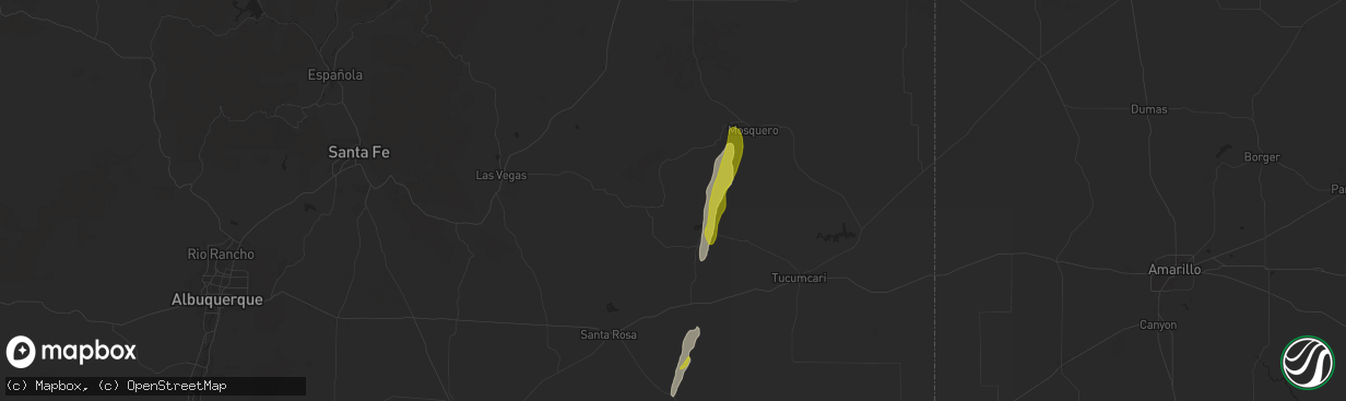 Hail map in Trementina, NM on October 19, 2024