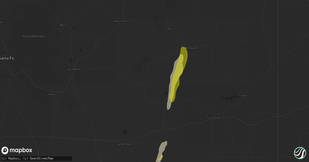 Hail map in Trementina, NM on October 19, 2024