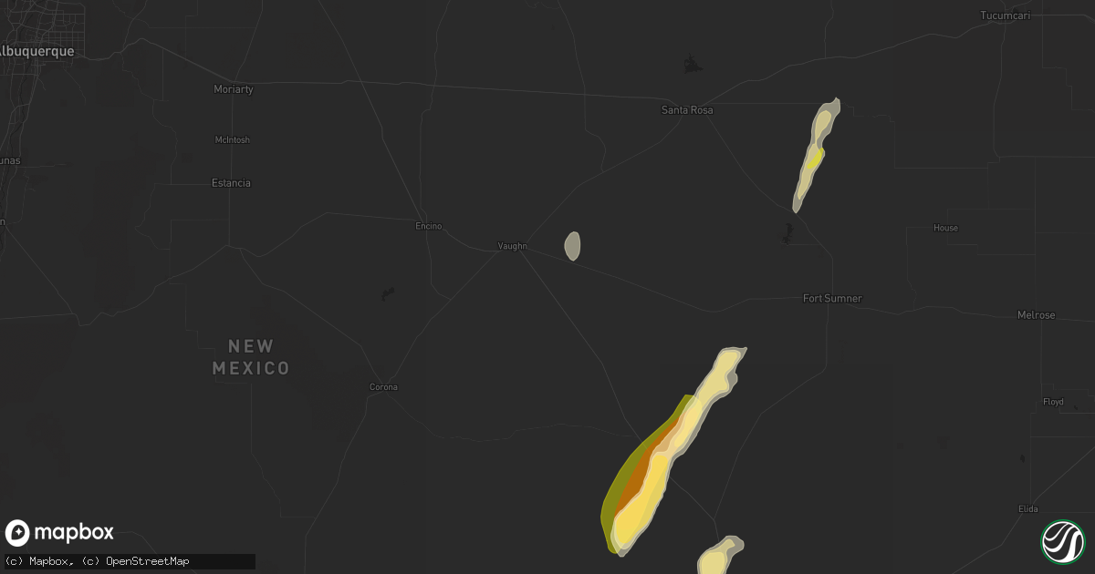 Hail map in Vaughn, NM on October 19, 2024