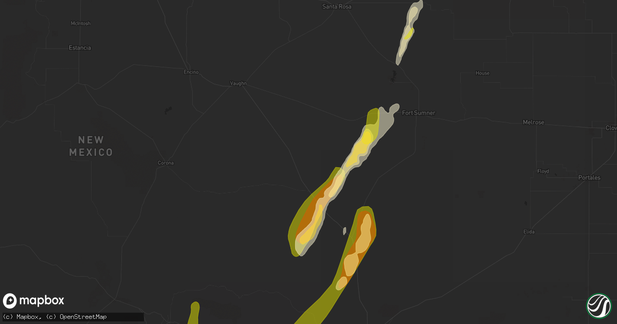 Hail map in Yeso, NM on October 19, 2024