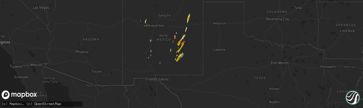 Hail map on October 19, 2024