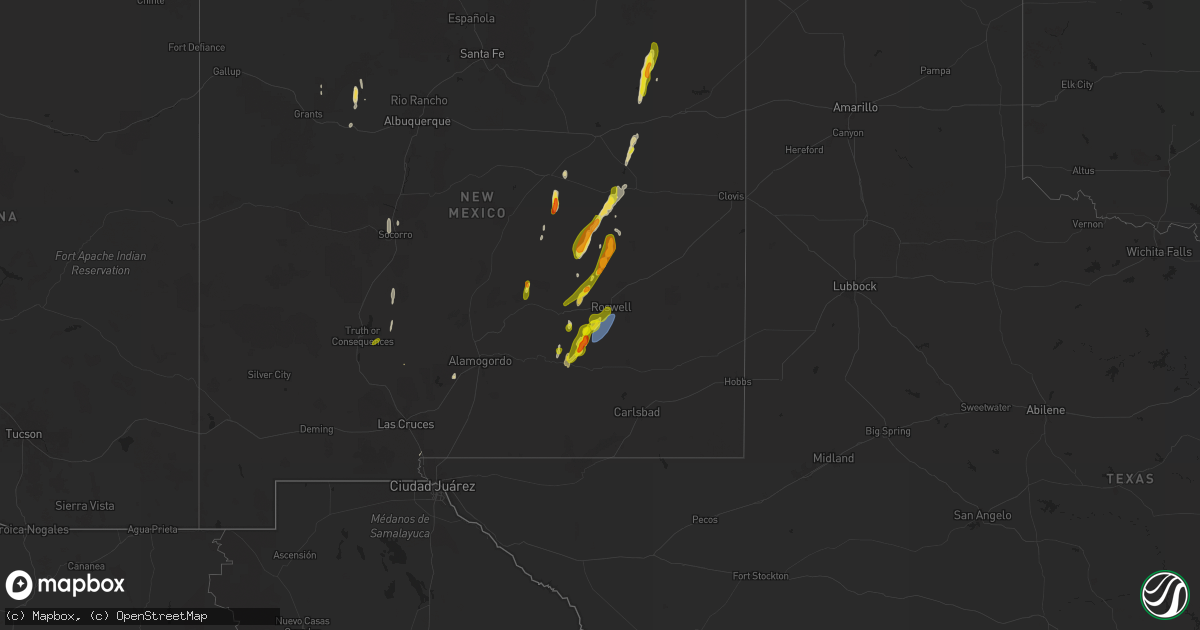 Hail map on October 19, 2024