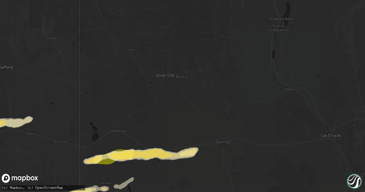 Hail map in Hurley, NM on October 19, 2026