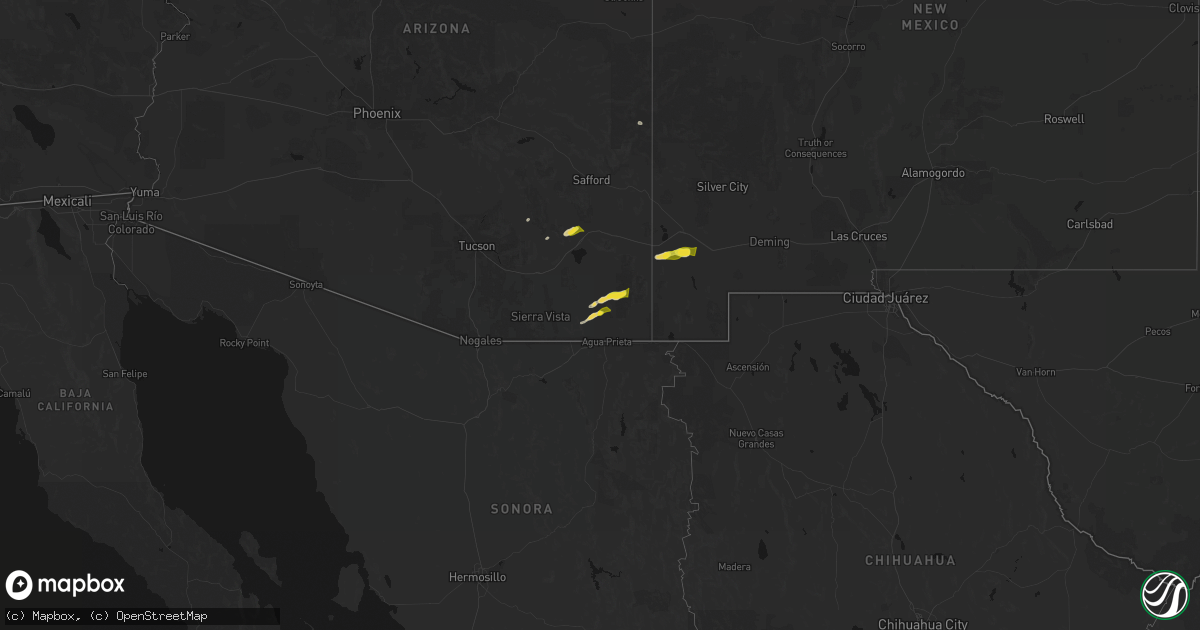 Hail map on October 19, 2026