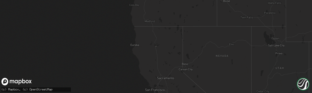 Hail map in California on October 20, 2014