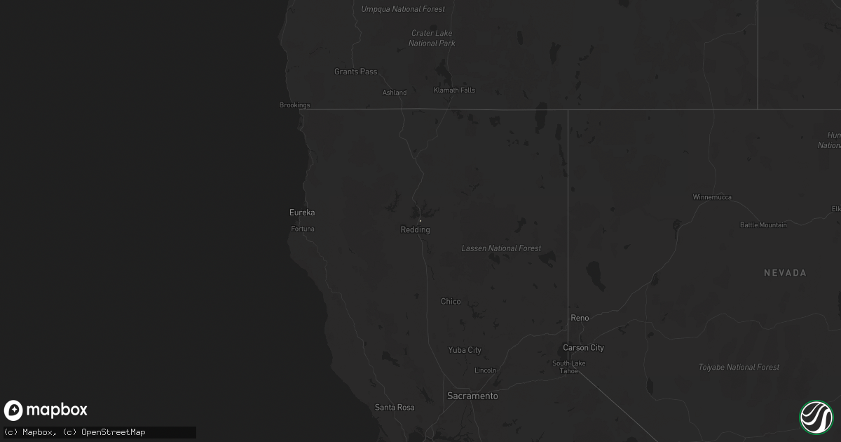 Hail map in California on October 20, 2014