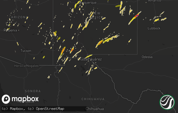 Hail map preview on 10-20-2015