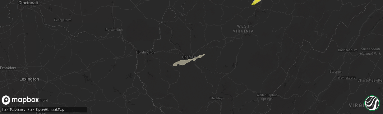 Hail map in Charleston, WV on October 20, 2016