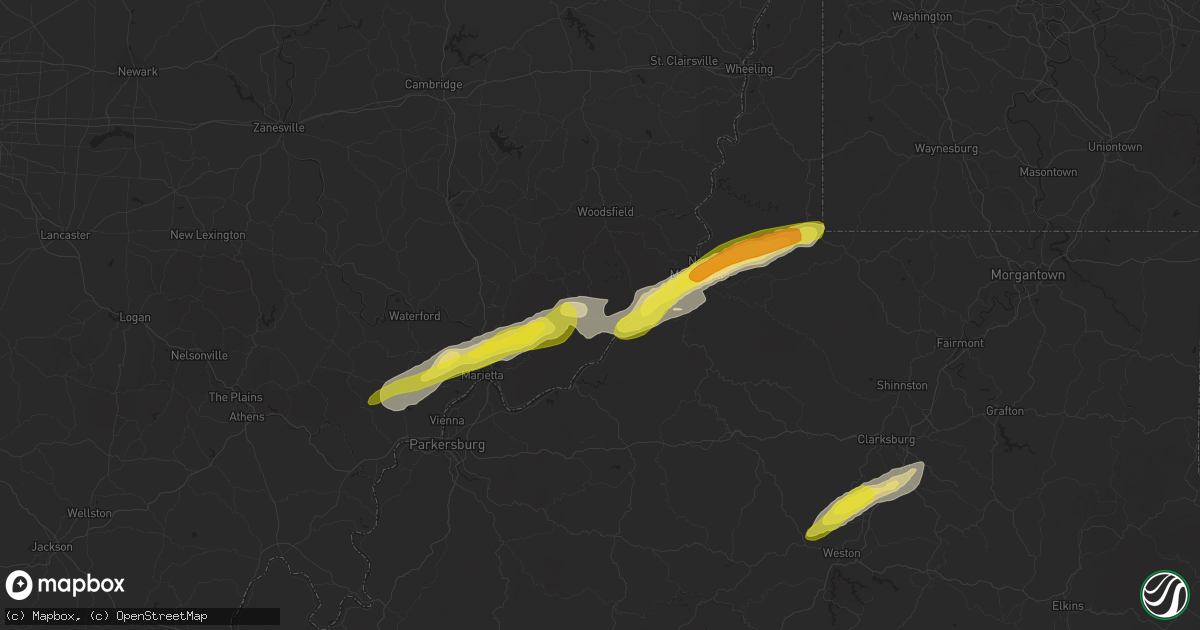 Hail map in New Matamoras, OH on October 20, 2016