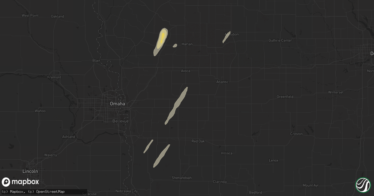 Hail map in Audubon, IA on October 20, 2017