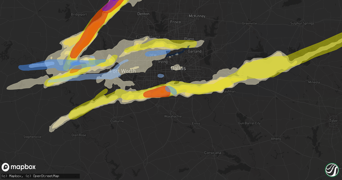 Hail map in Desoto, TX on October 20, 2019