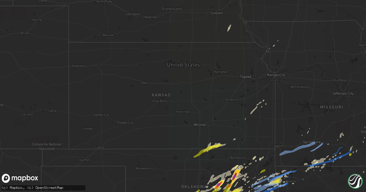 Hail map in Kansas on October 20, 2019