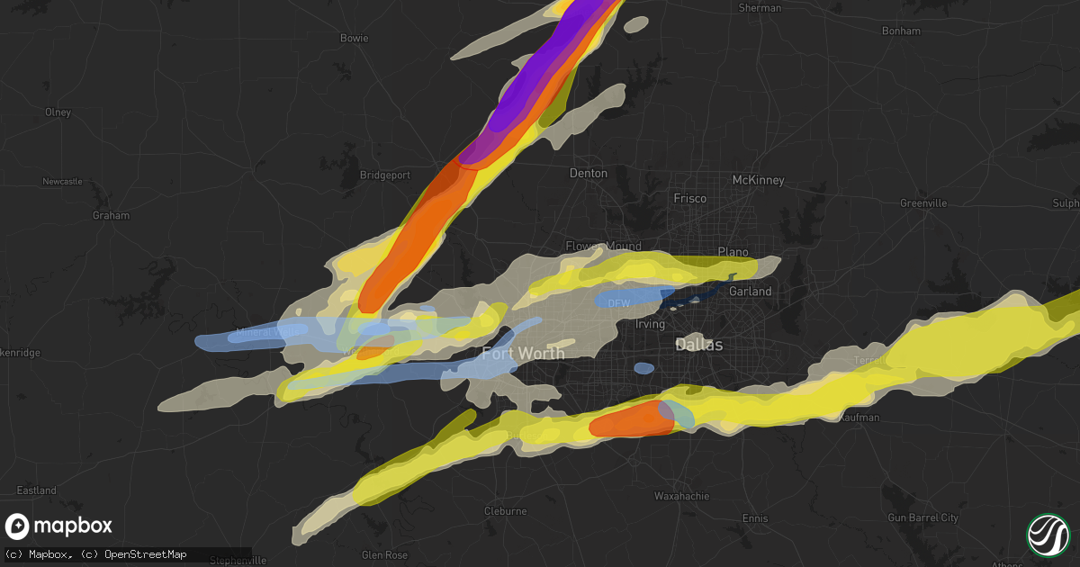 Hail map in Keller, TX on October 20, 2019