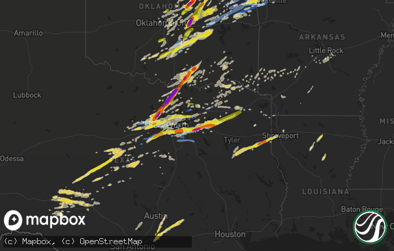 Hail map preview on 10-20-2019