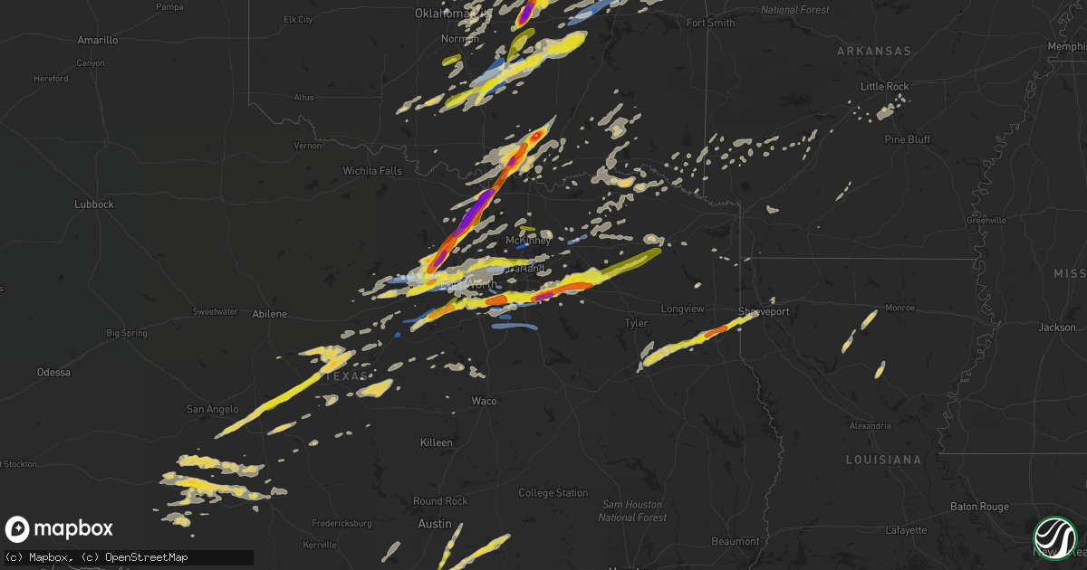 Hail map on October 20, 2019