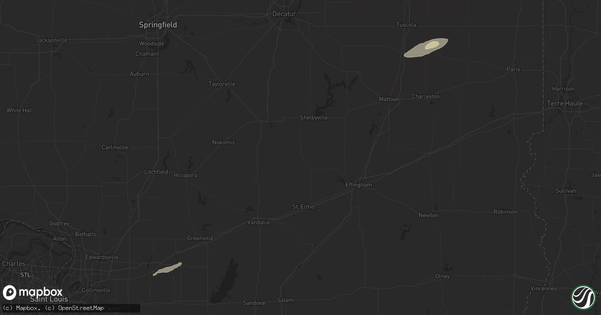 Hail map in Camargo, IL on October 20, 2020