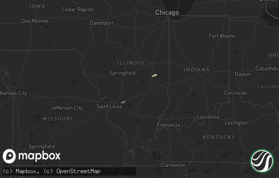 Hail map preview on 10-20-2020