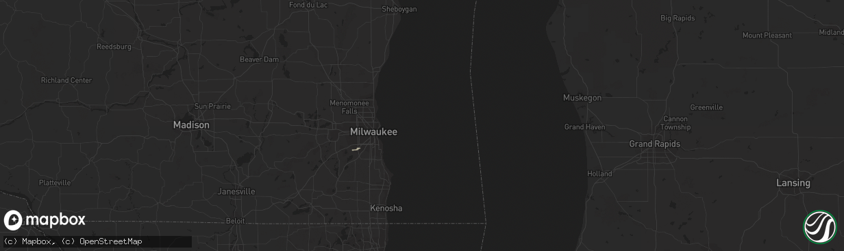 Hail map in Franklin, WI on October 20, 2021