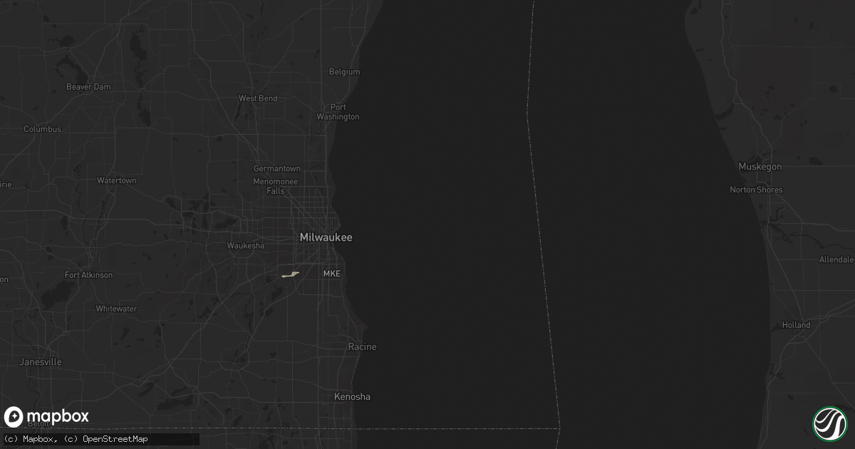 Hail map in Newport, MI on October 20, 2021