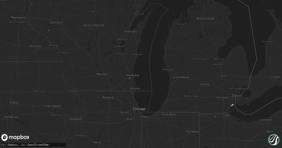 Hail map in Ohio on October 20, 2021