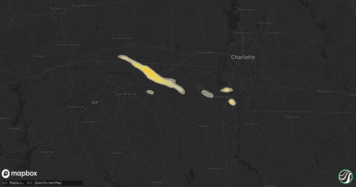 Hail map in Hickory Grove, SC on October 20, 2023