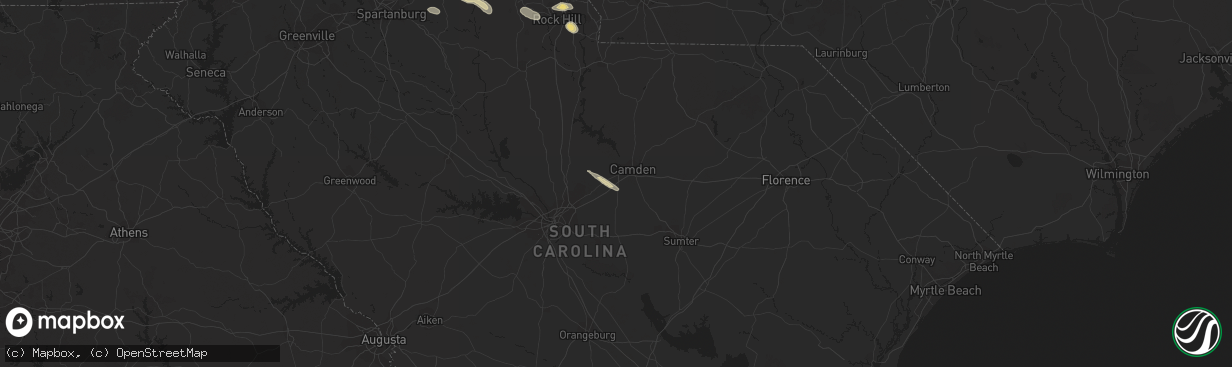 Hail map in Lugoff, SC on October 20, 2023