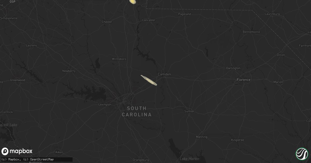 Hail map in Lugoff, SC on October 20, 2023