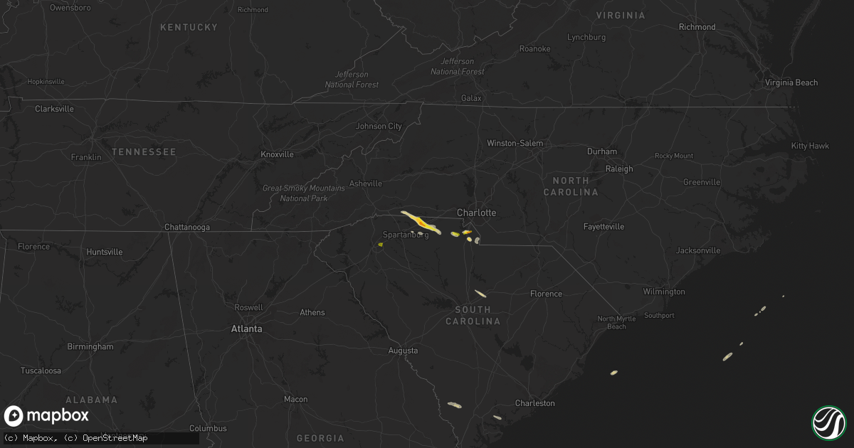 Hail map on October 20, 2023