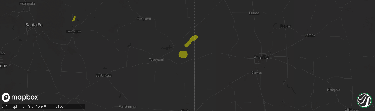 Hail map in Bard, NM on October 20, 2024