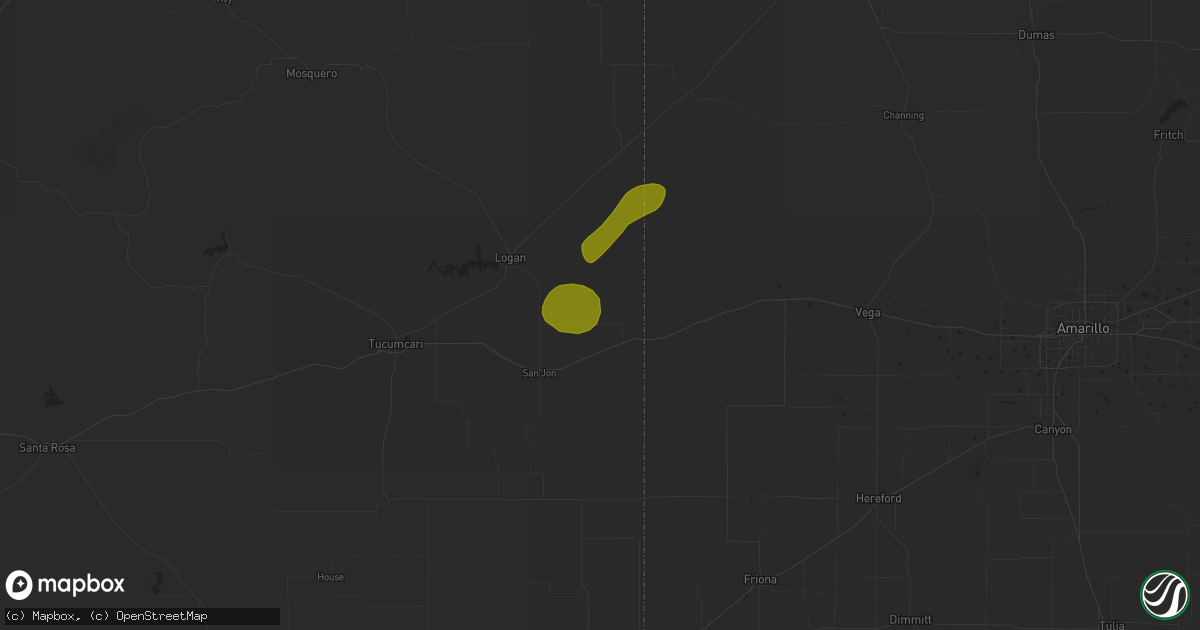 Hail map in Bard, NM on October 20, 2024