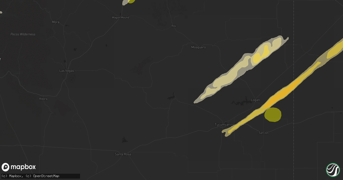 Hail map in Conchas Dam, NM on October 20, 2024