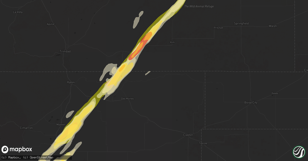 Hail map in Folsom, NM on October 20, 2024
